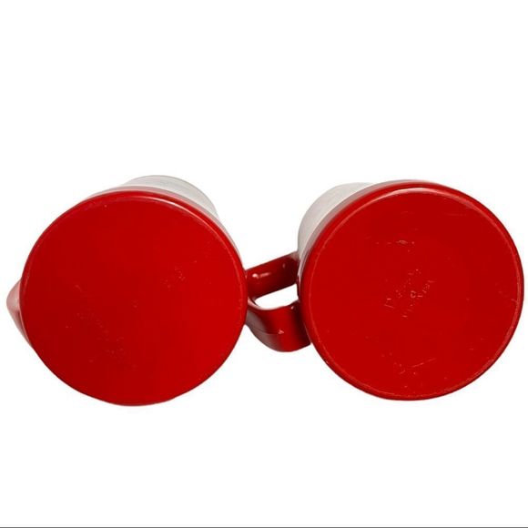 Set of TWO Bud Man Vintage Beer Mugs Superhero Thermos and Eagle Red and White - Picture 13 of 15